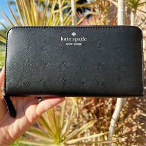 Kate Spade Black Zip-Around Wallet
